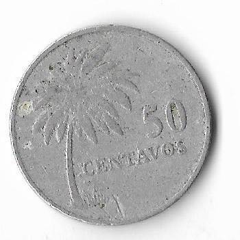 Moneda 50 centavos 1977 - Guinea Bissau, FAO foto