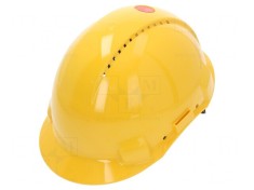 Cască de protecție ventilată galbenă 54-62 mm ABS