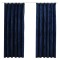Draperii opace cu carlige, 2 buc, albastru, 140x175 cm, catifea