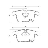 Placute frana Cadillac Bls Wagon 12.07-, Bls 04.06-; Opel Signum Liftback (Z03) 05.03-12.08, Vectra C (Z02) 04.02-, Vectra C Estate (Z02) 10.03-01.09, BREMBO