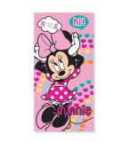 Disney Minnie Prosop de baie Hearts, Prosop de plajă 70x137 cm (Uscare Rapidă)
