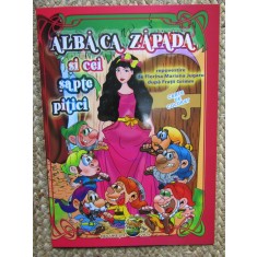 Alba ca Zapada si cei sapte pitici dupa Fratii Grimm - Carte de colorat