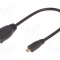 Cablu HDMI 1.4 QOLTEC 0,2m micro HDMI PVC negru
