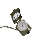 Cumpara ieftin Busola metalica profesionala verde militar, navigatie precisa cu vizor, nivela si cadran lichid, drumetii outdoor, 57 mm