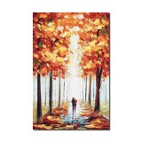 Tablou indragostiti pictat manual, Impreuna pe aleea vietii, 60x40cm ulei in cutit efect 3D, Fabulos