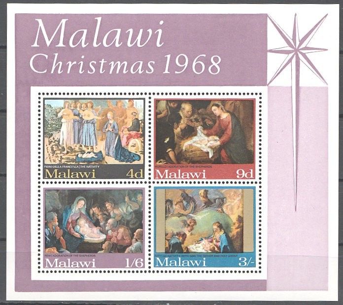 Malawi 1968 - Craciun, bloc neuzata