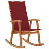 vidaXL Balansoar Lemn Acacia Masiv, Perna Rosu Vin Impermeabila 120x50x3 cm, Scaun Gradina/Terasa, Maro