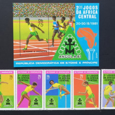 SAU TOME E PRINCIPE-JOCURI SPORTIVE-5 v,+1s?sh.-1981-MNH**-STP 162C