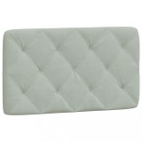 Cumpara ieftin Perna tablie de pat, gri deschis, 90 cm, catifea