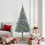 VidaXL Brad de Crăciun artificial cu 300 LED Verde 180 cm PVC și Oțel 3396720