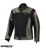 Geaca (jacheta) barbati pentru scuter - motocicleta Touring Seventy vara model SD-JT66 Sahara culoare: verde military/rosu Verde military/rosu 4XL