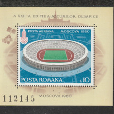 Romania 1979 - #992 Preolimpiada de Vara Moscova S/S 1v MNH