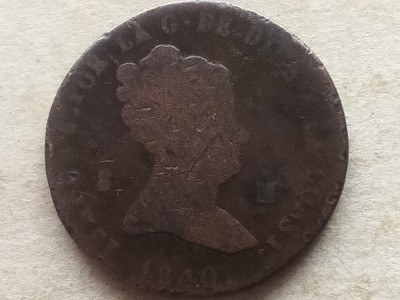 SPANIA-8 MARAVEDIS 1840 foto