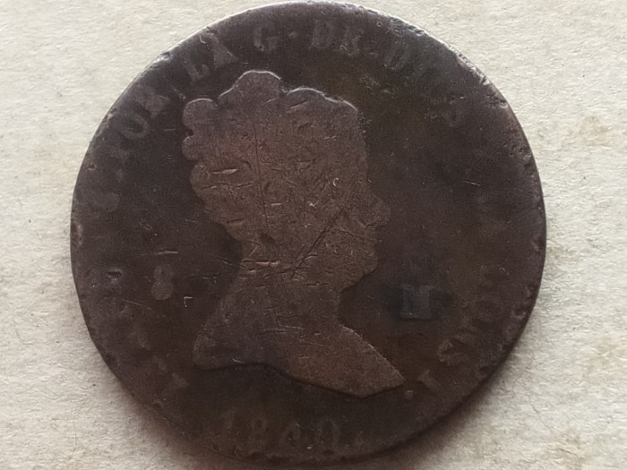SPANIA-8 MARAVEDIS 1840