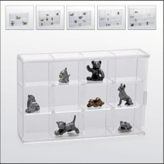 Vitrina acrilica cu 12 compartimente de 40 x 35 x 42 mm 5255 - 12 de 40 x 35 x 42mm