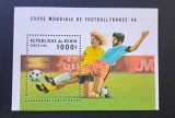 Benin 1996 - Coliță Filatelică &bdquo;Campionatul Mondial de Fotbal Franța '98 / Carlos Valderrama&rdquo; 1 Valoare Neștampilat - Cod: -SW13