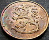 Moneda istorica 10 PENNIA - FINLANDA, anul 1938 *cod 4461 - excelenta