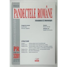 PANDECTELE ROMANE , REPERTORIU DE JURISPRUDENTA , DOCTRINA SI LEGISLATIE Nr. 3 , 2001