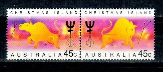 Christmas Island 1997 - Anul Nou Chinezesc, serie neuzata foto