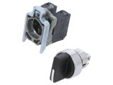 Comutator Rotativ 22mm Negru IP66