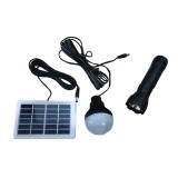 Cumpara ieftin Kit Solar cu Lanterna LED 3W si Bec Led SMD CL-038