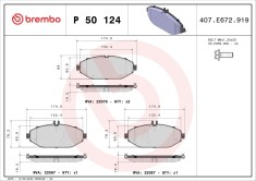 BREMBO P 50 124 PRIME LINE set placute frana,frana disc