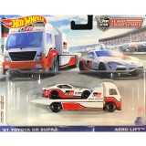 Set masinute Hot Wheels Car Culture &ndash; Team transport, Aero Lift, cu masinuta, Toyota GR Supra, 1:64