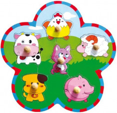 Baby Mix Puzzle din lemn 10m+ Animale domestice foto