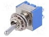 Intrerupator basculant, 2 pozitii, mod comutare ON-ON, DPDT, MIYAMA - MS-500F-B