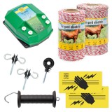 Pachet de bază gard electric 750 m, 3,2&nbsp;Joule, pentru animale domestice
