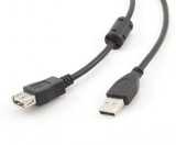 CABLU USB SPACER prelungitor USB 2.0 (T) la USB 2.0 (M) 1.8m black "SPC-USB-AMAF-6" 261903