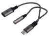 Cablu Jack 3,5mm și USB C 0,15m Goobay