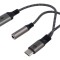 Cablu Jack 3,5mm și USB C 0,15m Goobay