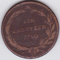 1.Ungaria Austria 1 EIN KREUTZER krajczar 1780 S Szomolnok Schmollnitz-Slovacia