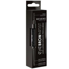 Contur sprancene automat, tip marker Eye Brow Artist, Revers, pensula speciala, negru foto