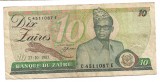 Bancnota 10 zaires 1982 - Zair