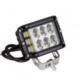 Proiector LED Auto 45W, 6 LED, 10-30V, Unghi Larg 120&deg;, Spot 30&deg;, IP67, Inox, Durata 30000h