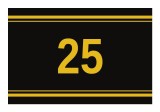Sticker autoadeziv nr. 25 - Signetten SAFE auriu pe fundal negru