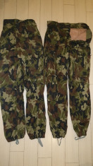 Pantaloni camuflaj militar ani 90 padure si dalmatian 48-50 52 56 foto