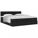 Gossi cadru de pat otoman cu saltea tesatura neagra 180x200cm