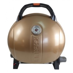 Gratar portabil cu capac O-GRILL 900, 3.2 kW, aprindere automata, 232 g/h, afisaj temperatura, Gold