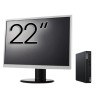 Pachet Calculator Second Hand Lenovo M80q Mini PC, Intel Core i5-10400T 2.00 - 3.60GHz, 16GB DDR4, 256GB SSD + Monitor 22&amp;quot; NewTechnology Media