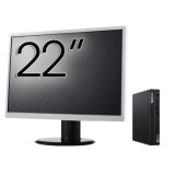 Pachet Calculator Second Hand Lenovo M80q Mini PC, Intel Core i5-10400T 2.00 - 3.60GHz, 16GB DDR4, 256GB SSD + Monitor 22&amp;quot; NewTechnology Media