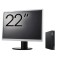 Pachet Calculator Second Hand Lenovo M80q Mini PC, Intel Core i5-10400T 2.00 - 3.60GHz, 16GB DDR4, 256GB SSD + Monitor 22&amp;quot; NewTechnology Media