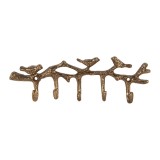 Cumpara ieftin Cuier perete metal auriu Pasari 18x2x6 cm
