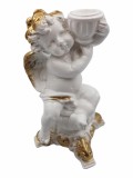 Cumpara ieftin Statueta decorativa, Inger, Alb, 23 cm, DV101-22Z