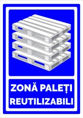 Semn pentru zona paleti foto