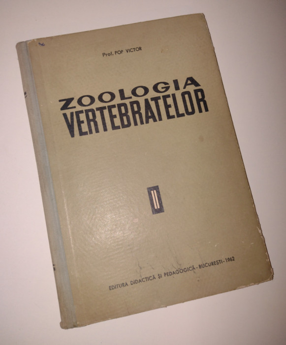 ZOOLOGIA VERTEBRATELOR - Pop Victor (volumul II - Mamiferele) - 1962