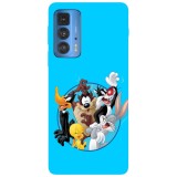 Husa compatibila cu Motorola Edge 20 model Looney Tunes Family, Silicon, TPU, Viceversa, Transparent, Carcasa