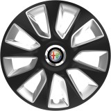 Set 4 Capace Roti 16 inchi (R16) Stratos Gri-Negru, Compatibile Cu Alfa Romeo